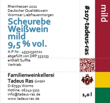 Scheurebe mild 2021